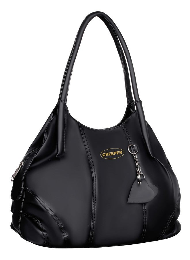 creeper Women's Handbag/Shoulder bag With 3 Zipper Pocket (Black) - Image 1
